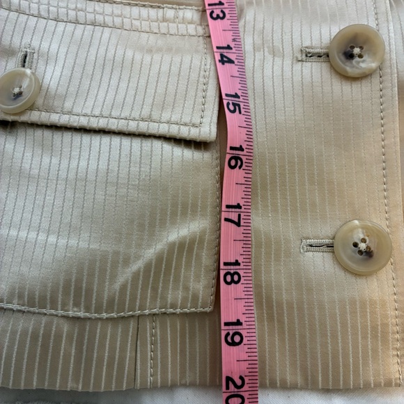 Banana Republic cotton/silk blend Gold Women's Jacket. Gorgeous! Size 2P - Picture 16 of 16